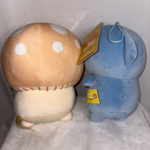Chubby Shark & Squishy Mushroom Plush Stuffed Animal Gatcha Toy NWT - Picture 2 of 14